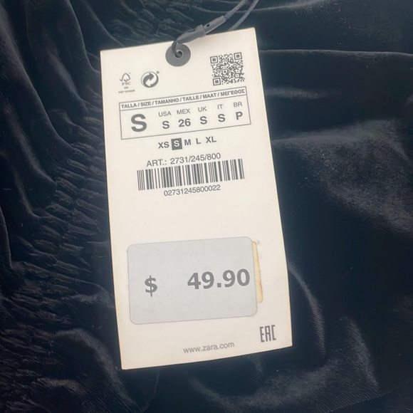 Zara Velvet Scrunch Top - Picture 8 of 8